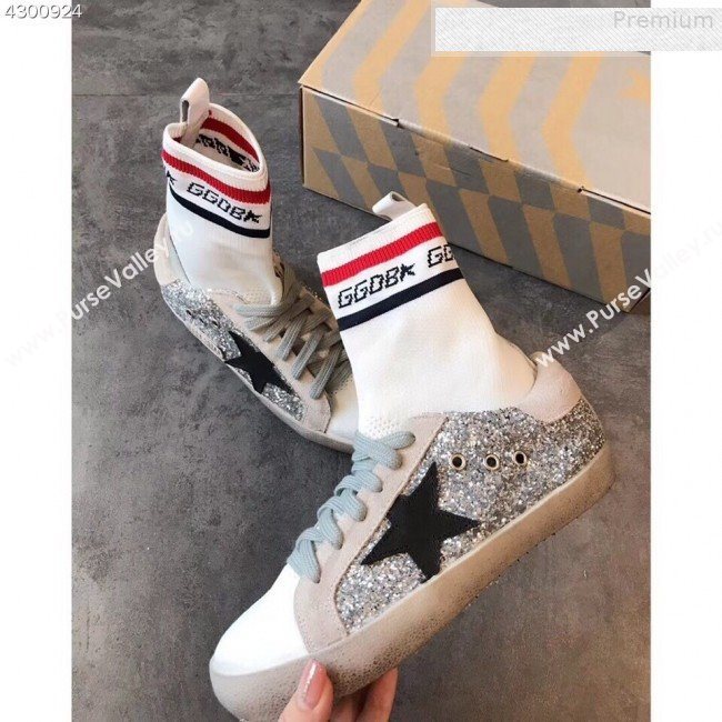 Golden Goose GGDB Star Sequin Sock Sneaker Boots 2019 (EM-9080732)