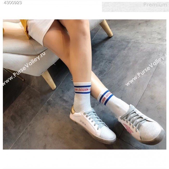 Golden Goose GGDB Star Sock Sneaker Boots White/Gold Tail 2019  (EM-9080733)