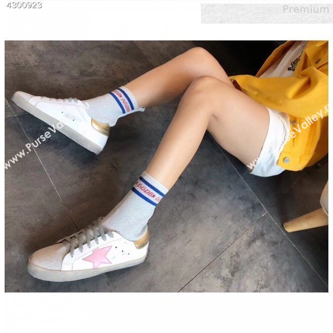 Golden Goose GGDB Star Sock Sneaker Boots White/Gold Tail 2019  (EM-9080733)