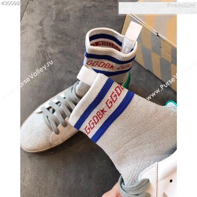 Golden Goose GGDB Star Sock Sneaker Boots White/Green Tail 2019 (EM-9080734)