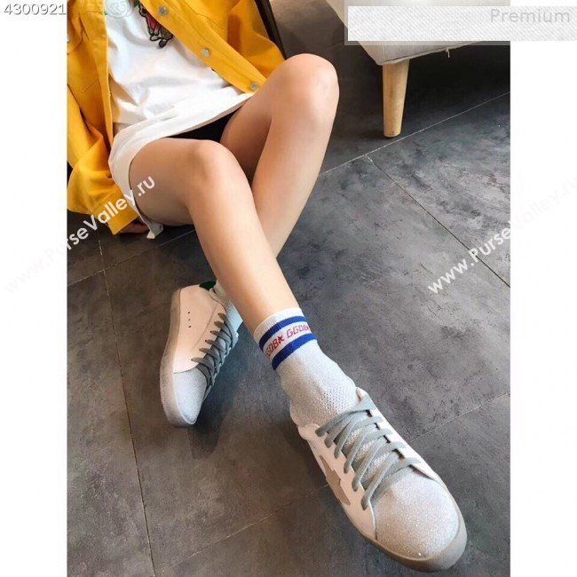 Golden Goose GGDB Star Sock Sneaker Boots White/Green Tail 2019 (EM-9080734)