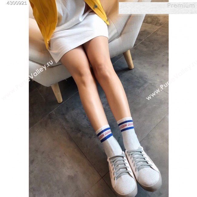 Golden Goose GGDB Star Sock Sneaker Boots White/Green Tail 2019 (EM-9080734)