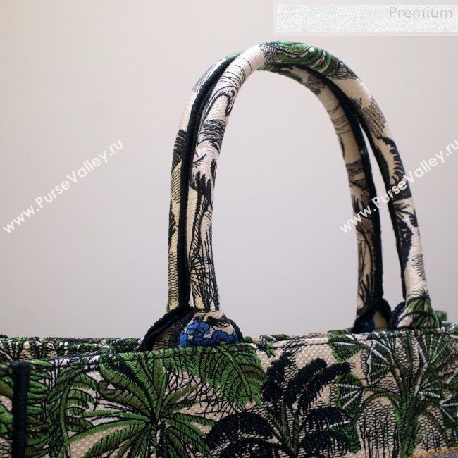 Dior Book Tote Small Bag in Green Leaf Tropicalia Embroidered Canvas 2019 (BINF-9080952)