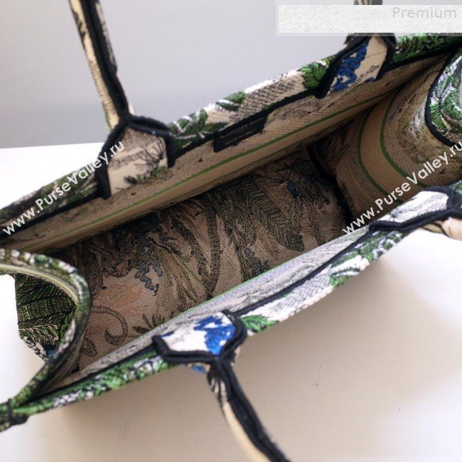 Dior Book Tote Small Bag in Green Leaf Tropicalia Embroidered Canvas 2019 (BINF-9080952)