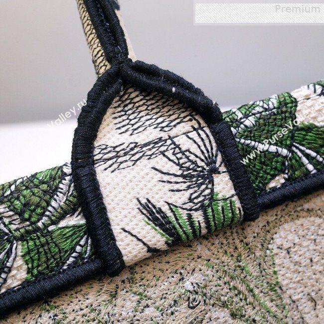 Dior Book Tote Small Bag in Green Leaf Tropicalia Embroidered Canvas 2019 (BINF-9080952)