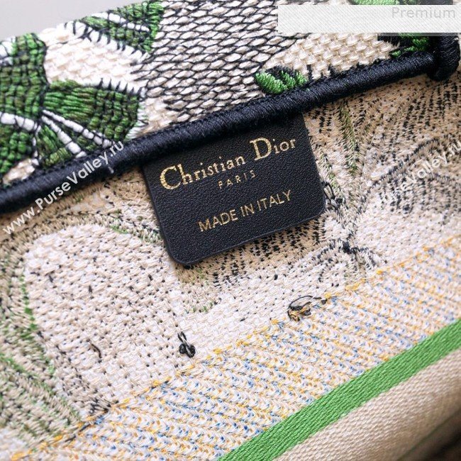 Dior Book Tote Small Bag in Green Leaf Tropicalia Embroidered Canvas 2019 (BINF-9080952)