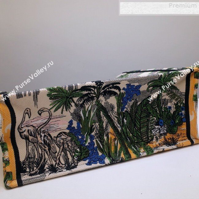 Dior Book Tote Large Bag in Green Leaf Tropicalia Embroidered Canvas 2019 (BINF-9080950)