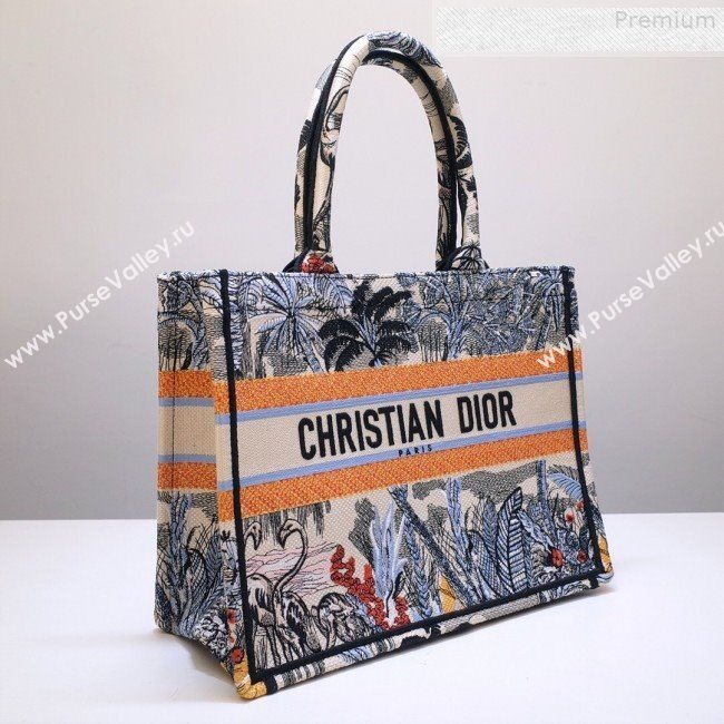 Dior Book Tote Small Bag in Blue Tropicalia Embroidered Canvas 2019 (BINF-9080953)