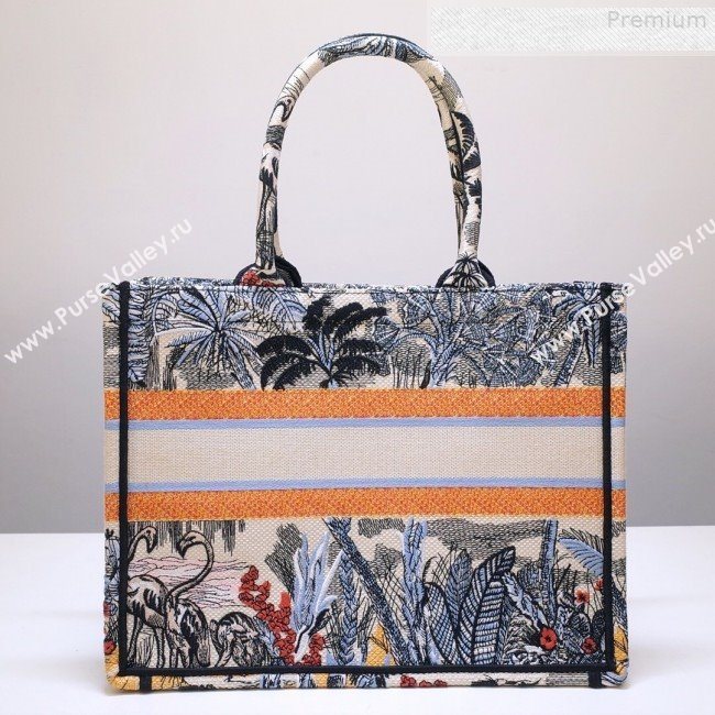 Dior Book Tote Small Bag in Blue Tropicalia Embroidered Canvas 2019 (BINF-9080953)