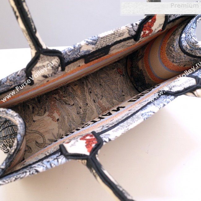 Dior Book Tote Small Bag in Blue Tropicalia Embroidered Canvas 2019 (BINF-9080953)