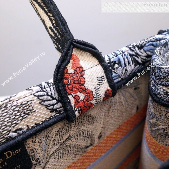 Dior Book Tote Small Bag in Blue Tropicalia Embroidered Canvas 2019 (BINF-9080953)