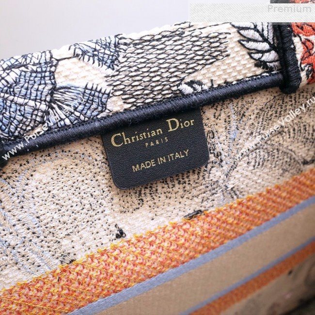 Dior Book Tote Small Bag in Blue Tropicalia Embroidered Canvas 2019 (BINF-9080953)