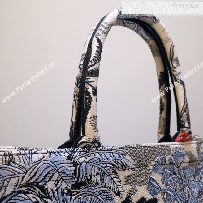 Dior Book Tote Large Bag in Blue Tropicalia Embroidered Canvas 2019 (BINF-9080951)