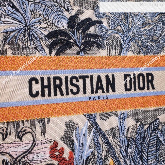 Dior Book Tote Large Bag in Blue Tropicalia Embroidered Canvas 2019 (BINF-9080951)