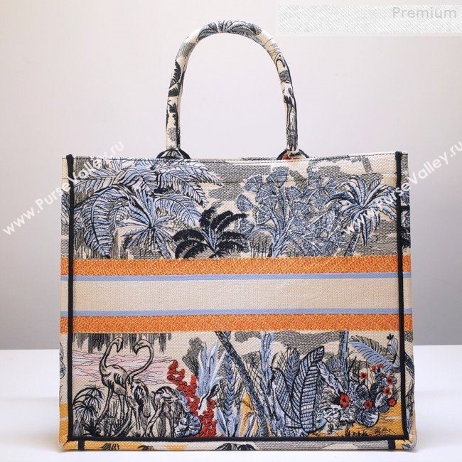 Dior Book Tote Large Bag in Blue Tropicalia Embroidered Canvas 2019 (BINF-9080951)