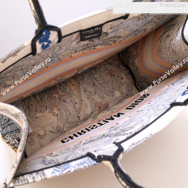 Dior Book Tote Large Bag in Blue Tropicalia Embroidered Canvas 2019 (BINF-9080951)