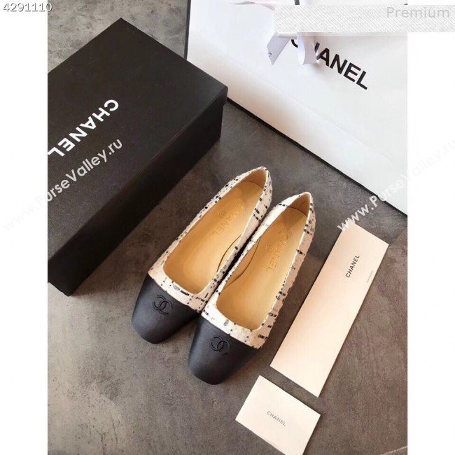 Chanel Tweed Square Top Open Flat Ballerinas 2019 (EM-9081012)