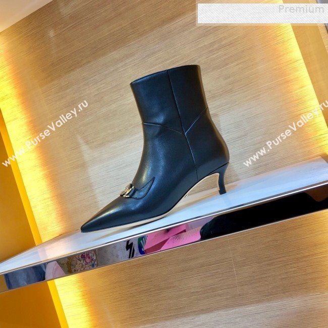 Gucci Zumi Leather Heel Short Boot 577157 Black 2019 (SIYA-9081015)