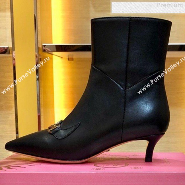 Gucci Zumi Leather Heel Short Boot 577157 Black 2019 (SIYA-9081015)
