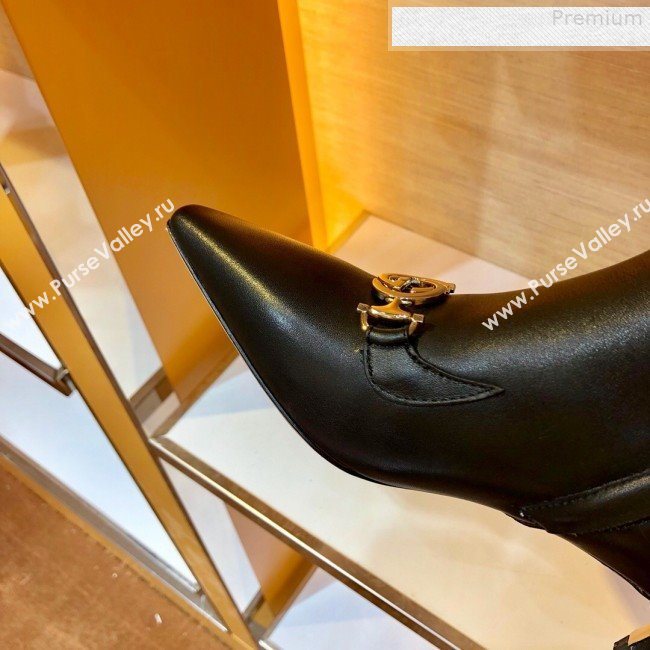 Gucci Zumi Leather Heel Short Boot 577157 Black 2019 (SIYA-9081015)
