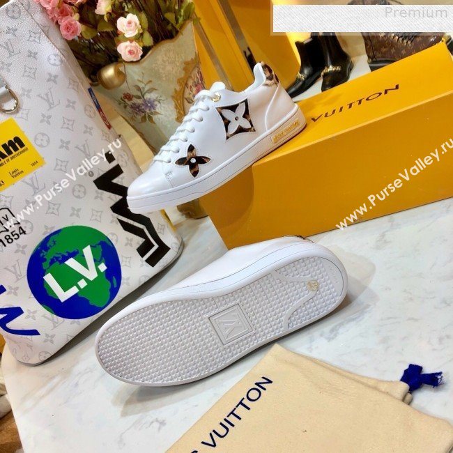 Louis Vuitton Stellar Leopard Print Monogram Flower Sneakers White 1A5NQ4 2019 (For Women and Men) (SIYA-9081213)