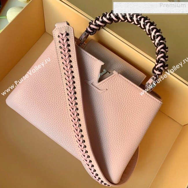 Louis Vuitton Capucines BB with Braided Handle M55236 Pink 2019 (KD-9080901)