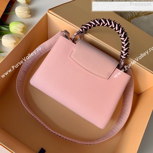 Louis Vuitton Capucines BB with Braided Handle M55236 Pink 2019 (KD-9080901)