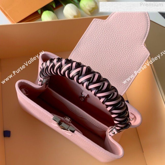 Louis Vuitton Capucines BB with Braided Handle M55236 Pink 2019 (KD-9080901)