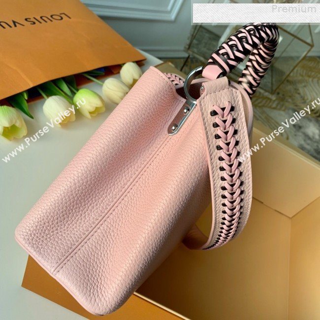 Louis Vuitton Capucines PM with Braided Handle M55083 Pink 2019 (KD-9080902)
