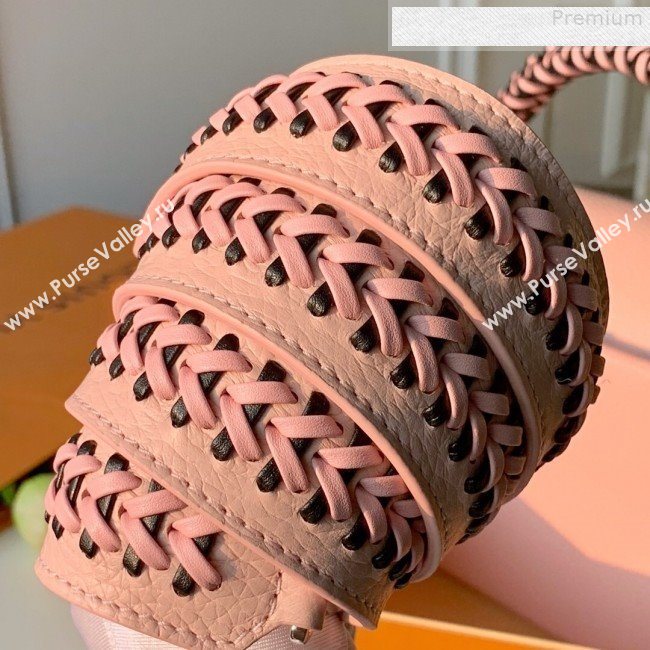 Louis Vuitton Capucines PM with Braided Handle M55083 Pink 2019 (KD-9080902)