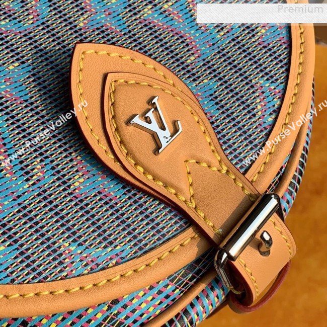 Louis Vuitton Tambourin Monogram Pop Round Shoulder Bag M55460 Blue 2019 (KD-9080904)