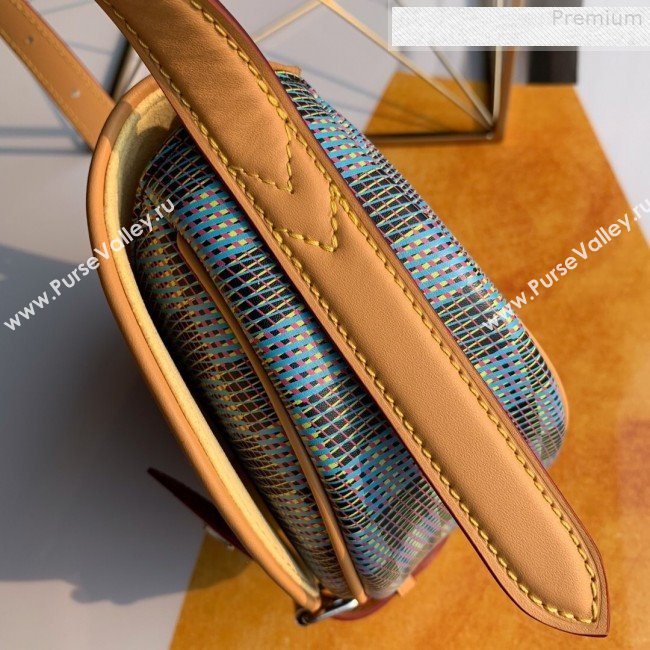 Louis Vuitton Tambourin Monogram Pop Round Shoulder Bag M55460 Blue 2019 (KD-9080904)