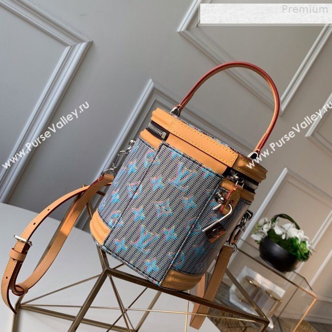 Louis Vuitton Cannes Monogram Pop Bucket Top Handle Bag M55457 Blue 2019 (KD-9080906)