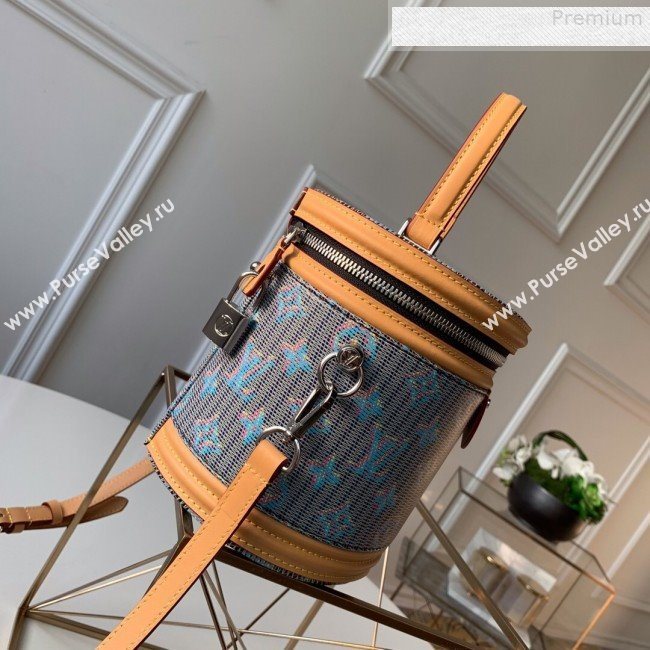 Louis Vuitton Cannes Monogram Pop Bucket Top Handle Bag M55457 Blue 2019 (KD-9080906)