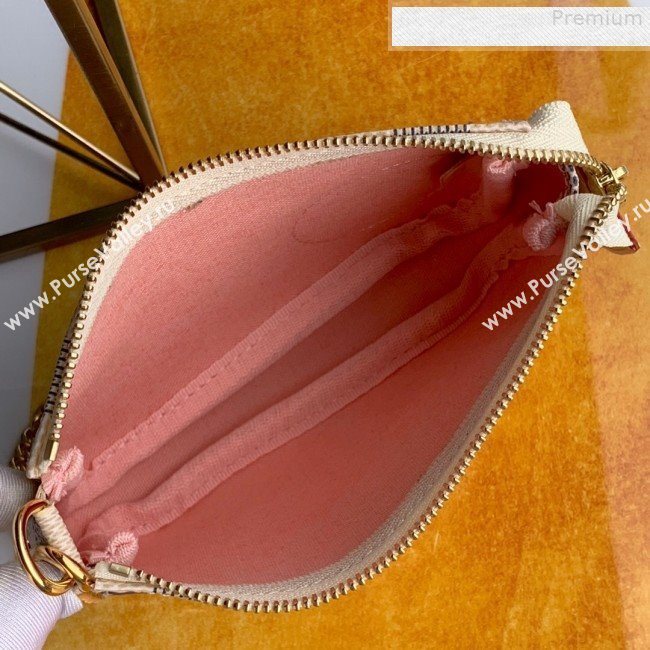 Louis Vuitton Christmas Mini Pochette Accessoires Pouch in Damier Azur Canvas N58010 2019 (Fang-9080907)