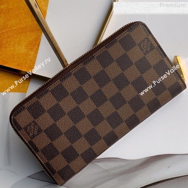 Louis Vuitton Christmas Print Zippy Long Wallet in Damier Ebene Canvas N60015 2019 (Fang-9080910)