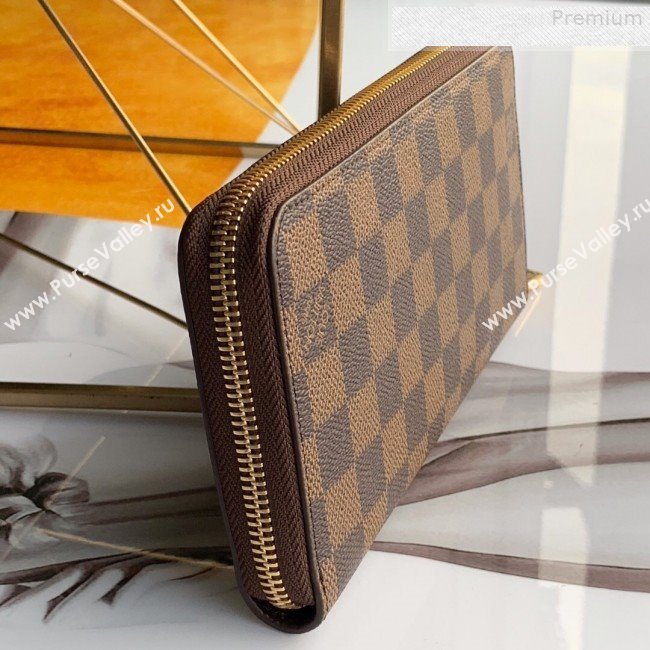 Louis Vuitton Christmas Print Zippy Long Wallet in Damier Ebene Canvas N60015 2019 (Fang-9080910)