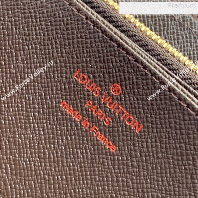 Louis Vuitton Christmas Print Zippy Long Wallet in Damier Ebene Canvas N60015 2019 (Fang-9080910)