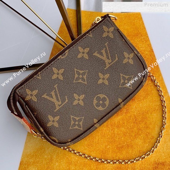 Louis Vuitton Christmas Print Mini Pochette Accessoires Pouch in Monogram Canvas M58009 2019 (Fang-9080908)