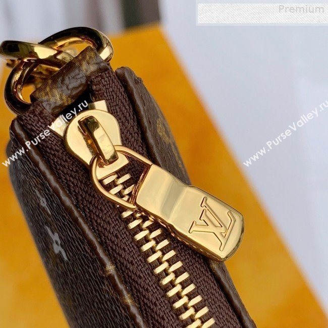 Louis Vuitton Christmas Print Mini Pochette Accessoires Pouch in Monogram Canvas M58009 2019 (Fang-9080908)