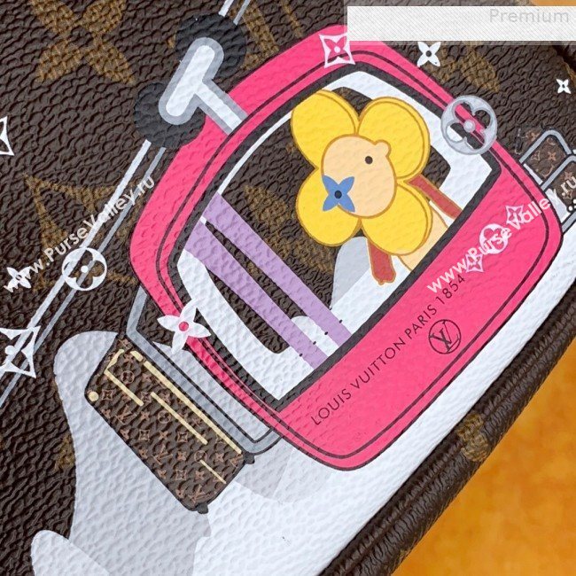 Louis Vuitton Christmas Print Mini Pochette Accessoires Pouch in Monogram Canvas M58009 2019 (Fang-9080908)