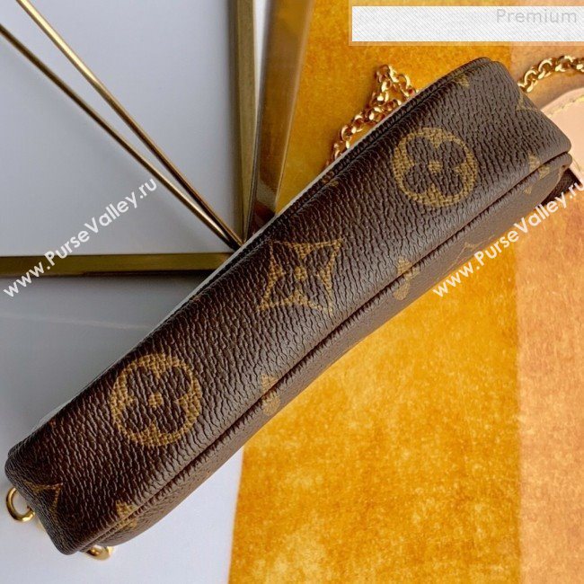 Louis Vuitton Christmas Print Mini Pochette Accessoires Pouch in Monogram Canvas M58009 2019 (Fang-9080908)