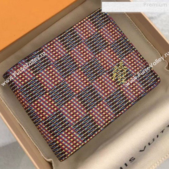 Louis Vuitton LV Damier Pop Slender Wallet N63261 Red 2019 (GAOS-9080911)