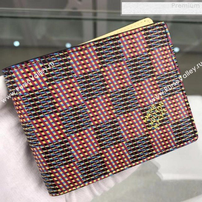 Louis Vuitton LV Damier Pop Slender Wallet N63261 Red 2019 (GAOS-9080911)