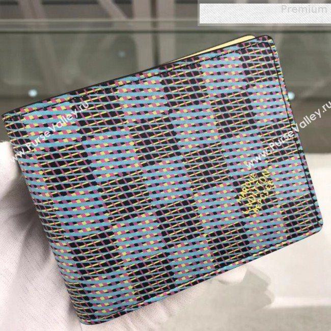Louis Vuitton LV Damier Pop Slender Wallet N63261 Blue 2019 (GAOS-9080912)