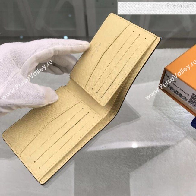 Louis Vuitton LV Damier Pop Slender Wallet N63261 Blue 2019 (GAOS-9080912)