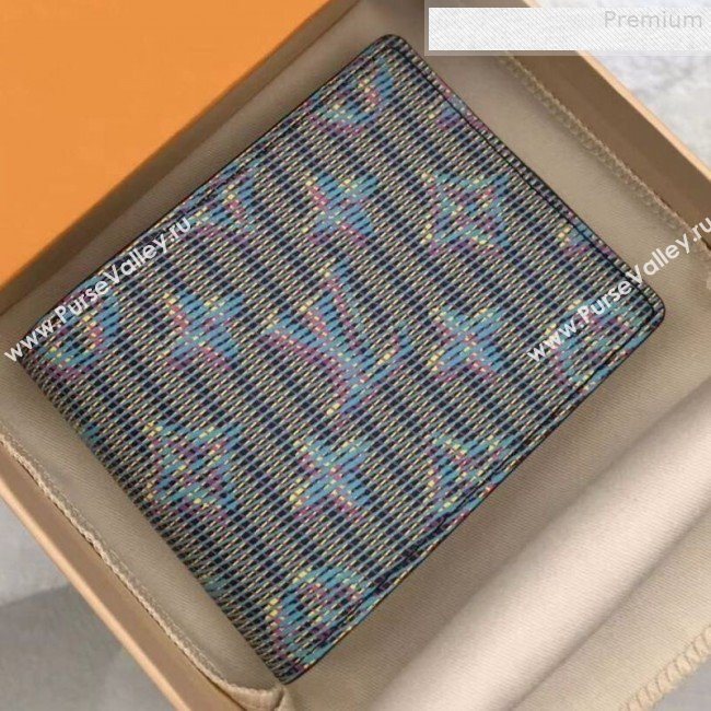 Louis Vuitton LV Monogram Pop Slender Wallet M62294 Blue 2019 (GAOS-9080914)