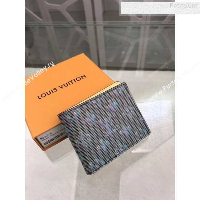 Louis Vuitton LV Monogram Pop Slender Wallet M62294 Blue 2019 (GAOS-9080914)
