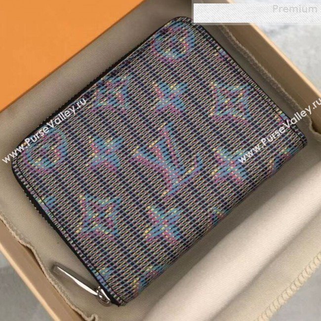 Louis Vuitton LV Monogram Pop Zippy Coin Purse Wallet M68663 Blue 2019 (GAOS-9080916)
