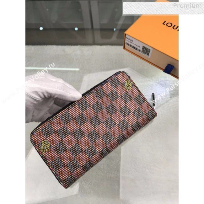 Louis Vuitton LV Damier Pop Zippy Long Wallet N68662 Red 2019 (GAOS-9080919)